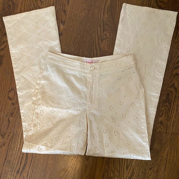 Emanuel Ungaro vintage satin pants ivory womans 30" waist rare find - Picture 1 of 7